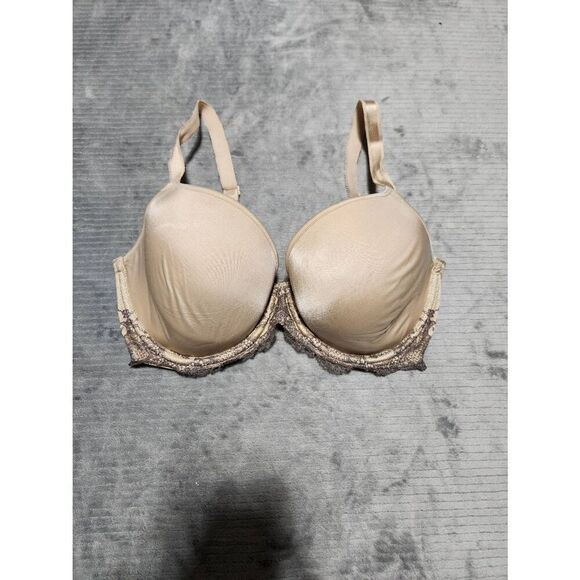 Wacoal Lace Affair T-Shirt Bra 32DDD Underwire Beige 853256 - Picture 1 of 3